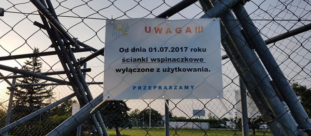 Ścianka wspinaczkowa zamknięta