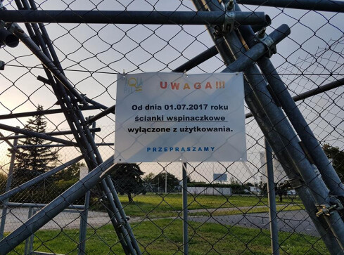 Ścianka wspinaczkowa zamknięta - grafika