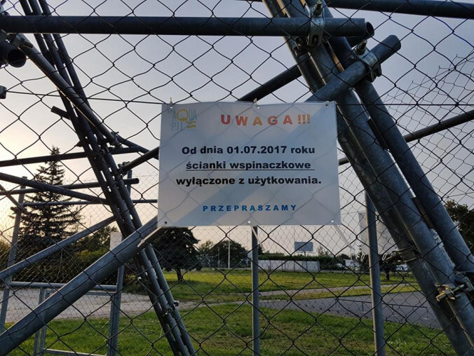 Ścianka wspinaczkowa zamknięta - grafika