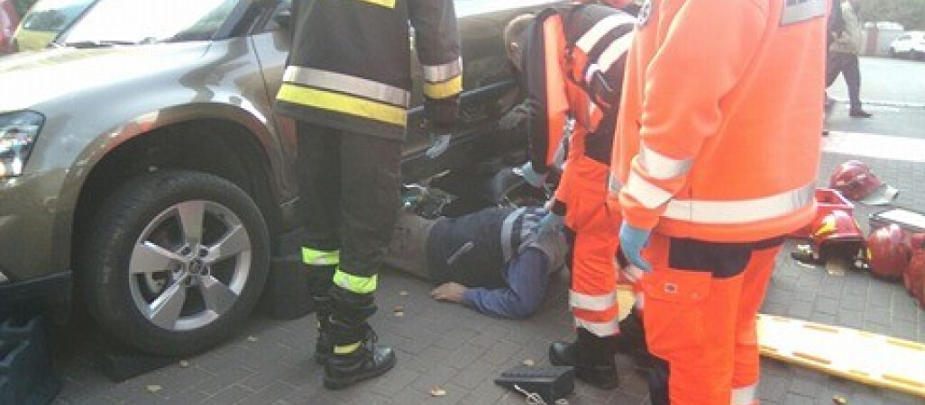 Wyjeżdżając z parkingu potrąciła rowerzystę