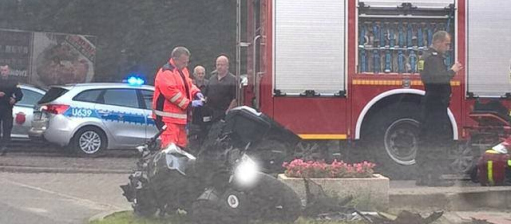 Wypadek na al. Niepodległości. Ranny motocyklista
