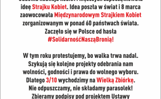 Kolejny strajk kobiet. Czarny wtorek 3 października