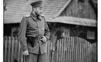 Odtwórca roli van Gogha na planie bitwy o Chodzież