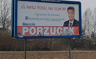 Bilbordy posła Porzucka zachęcają do kontaktu