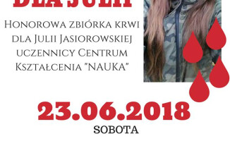 Zbiórka krwi dla Julki z Piły