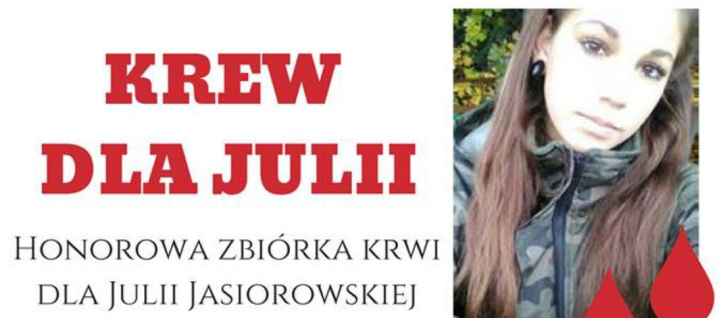 Zbiórka krwi dla Julki z Piły