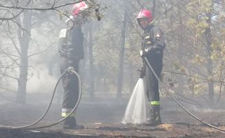 Pożar na pilskim lotnisku