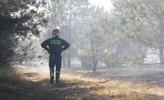 Pożar na pilskim lotnisku
