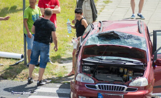 Wypadek w centrum Piły [GALERIA]