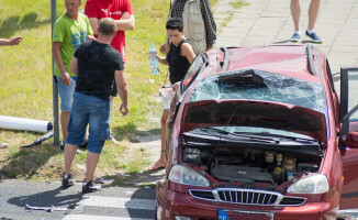 Wypadek w centrum Piły [GALERIA]