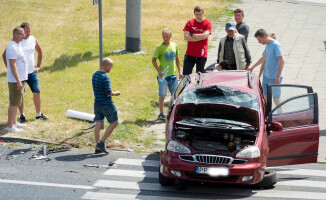 Wypadek w centrum Piły [GALERIA]