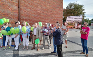 Protest mieszkańców Krajenki [GALERIA]
