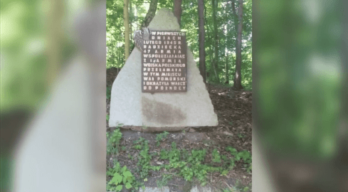 Kamień na Wale Pomorskim symbolem komunizmu - grafika