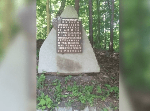 Kamień na Wale Pomorskim symbolem komunizmu - grafika