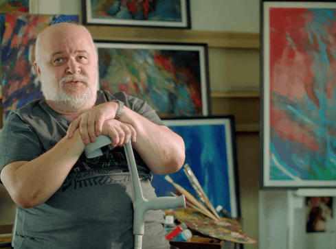 Malarz Andrzej Podolak obchodzi 50 lecie pracy - grafika