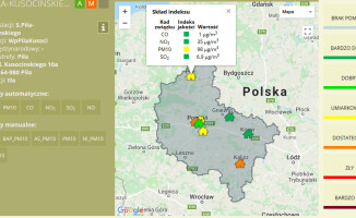 Ostrzeżenie przed smogiem dla Piły
