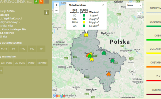 Ostrzeżenie przed smogiem dla Piły