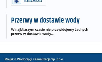 MWiK późno powiadomił o przerwie w dostawie wody