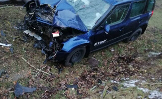 Wypadek na trasie Piła - Złotów. Zablokowana droga