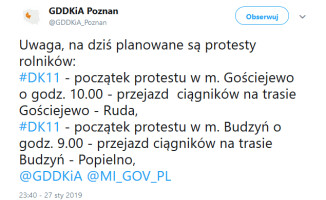 Rolnicy znów blokują drogi. Także w Wielkopolsce