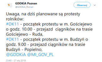 Rolnicy znów blokują drogi. Także w Wielkopolsce