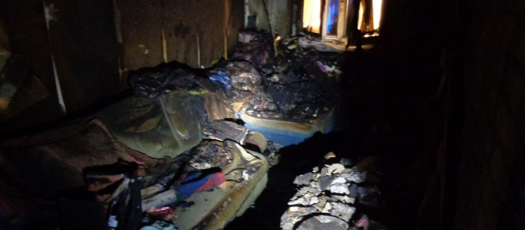 Pożar mieszkania na rogu ul. Tysiąclecia i Dworcowej