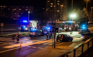 Wypadek przy al. Piastów [GALERIA]