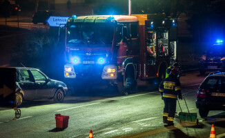 Wypadek przy al. Piastów [GALERIA]
