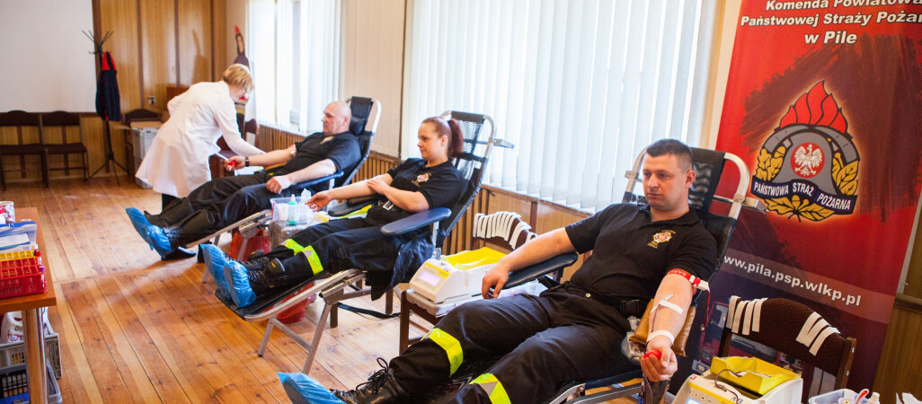 Strażacy oddawali krew. Zebrali 10 litrów