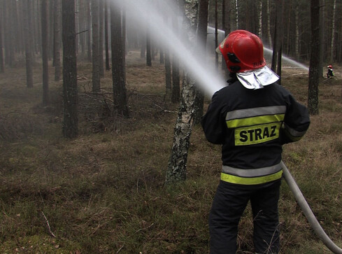 Strażacy ćwiczyli techniki gaszenia pożarów - grafika