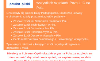 Kolejne szkoły w Pile klasyfikują uczniów