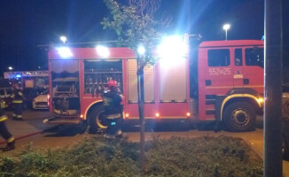 Pożar auta przy Śniadeckich