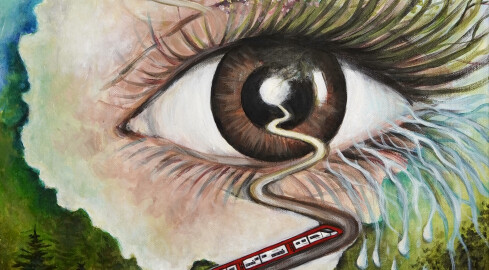 Pociąg do sztuki - widoki i perspektywy z podróży - grafika