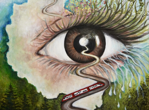 Pociąg do sztuki - widoki i perspektywy z podróży - grafika