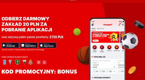 3755 PLN na start z kodem BONUS w Superbet - grafika