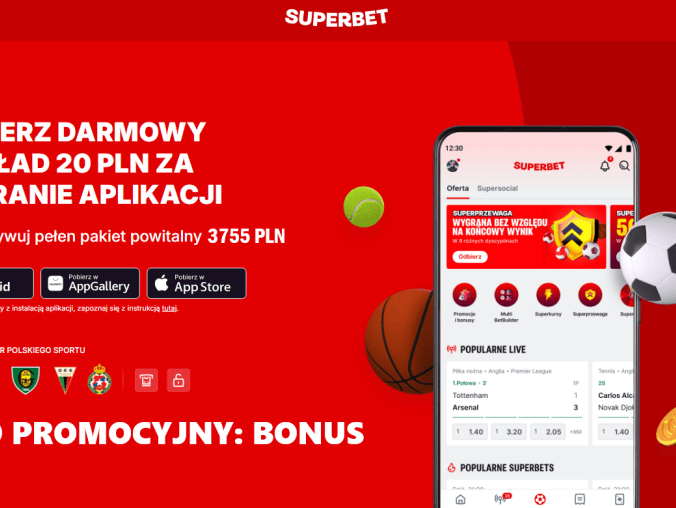 3755 PLN na start z kodem BONUS w Superbet - grafika