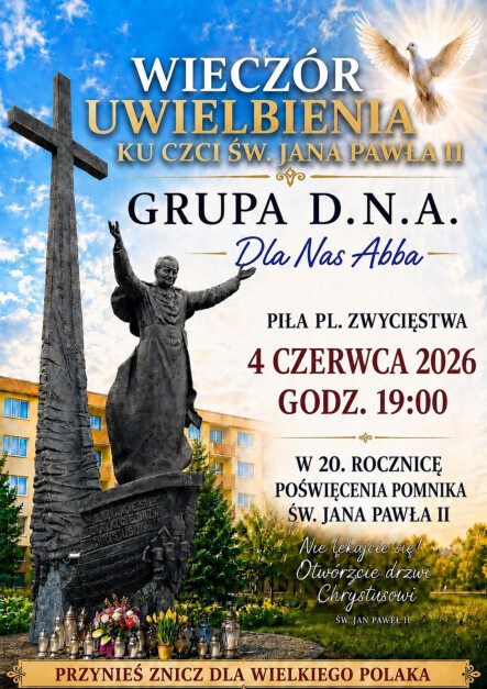 Wieczór uwielbienia ku czci św. Jana Pawła II - grafika