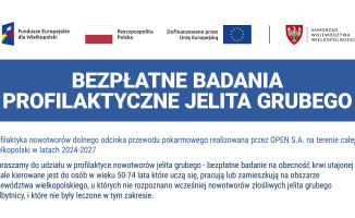 Profilaktyka nowotworów dolnego odcinka przewodu pokarmowego realizowana przez OPEN S.A. na terenie całej Wielkopolski