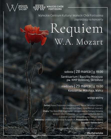 Koncerty REQUIEM W. A. Mozarta - grafika