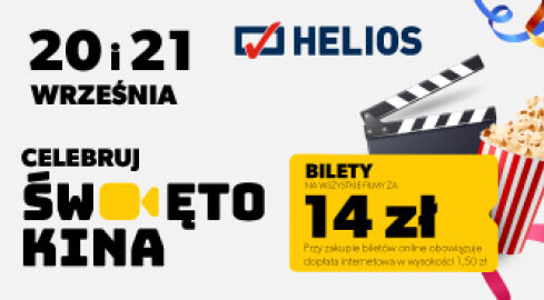 Helios zaprasza na Święto Kina – bilety za 14 złotych i moc filmo - grafika