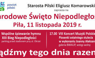 Program uroczystości i imprez w regionie z okazji Święta Niepodległości
