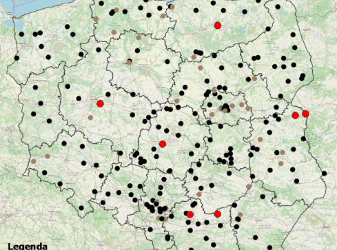Interaktywna mapa wypadków drogowych  - grafika
