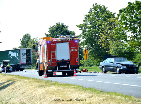Zderzenie czołowe na DK 11 - grafika
