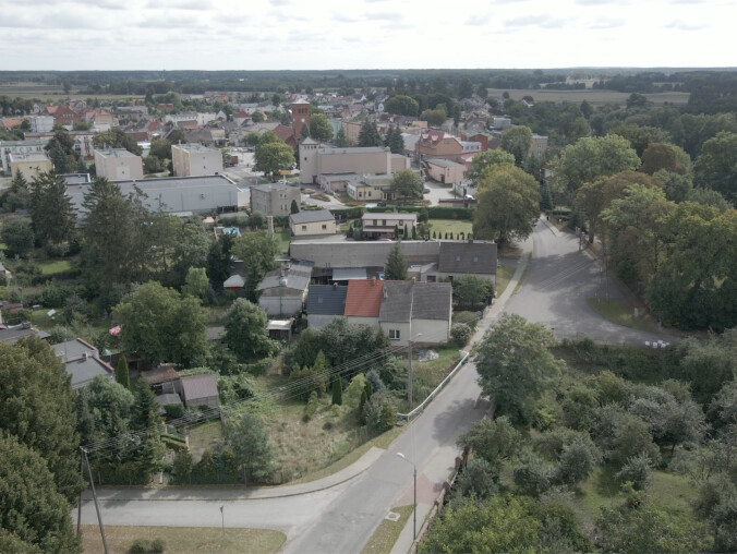 Solarne lampy stanęły w mieście - grafika