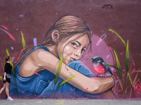 Nowy mural w Pile przy Szkole Podstawowej nr 7 - grafika