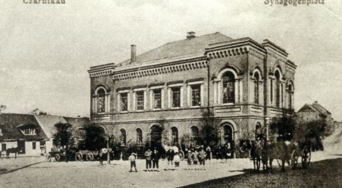 Zniszczona synagoga w 3D - grafika