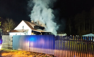Pożar budynku mieszkalno-gospodarczego