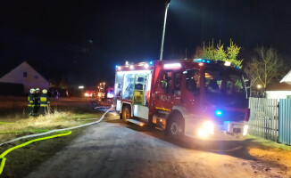 Pożar budynku mieszkalno-gospodarczego