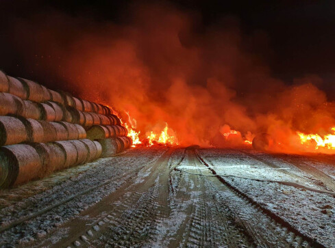 Pożar stogów w Stajkowie - grafika