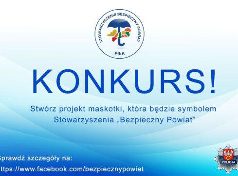 Konkurs na projekt maskotki stowarzyszenia "Bezpieczny Powiat" - grafika